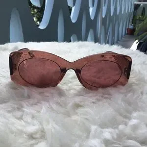 Alaia Paris Oval Blush Amber Studded Sunglasses Made in Italy Alaia | Accessories | Alaia Paris Oval Blush Amber Studded  main image 3